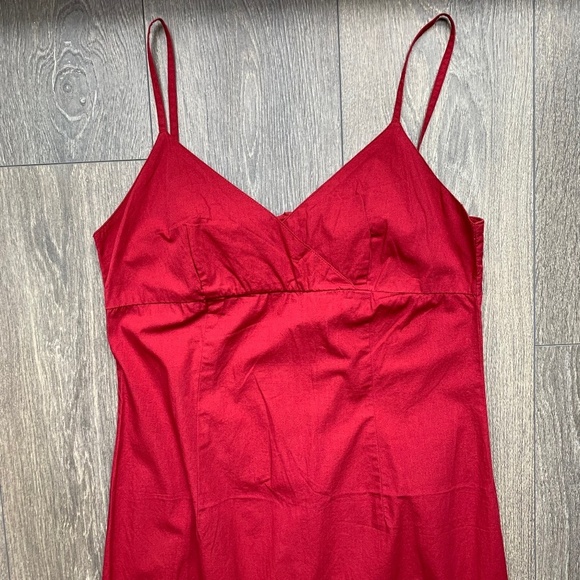 H&M Hennes Women's Mini Dress Sleeveless Straight Fit Y2k 2000's 90s Red Size 8 - Picture 4 of 15